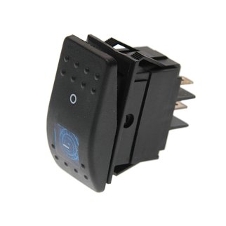 Выключатель клавишный 12V 35А ON-OFF синий с подсветкой REXANT фото