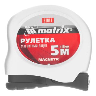 Рулетка 5м х 19мм, магнитный зацеп MATRIX фото 4