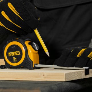 Рулетка 8м 25мм обрезиненный корпус, автм. фиксация DENZEL фото 9