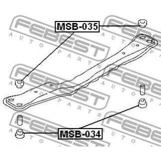 Сайлентблок подрамника FEBEST MSB-035 фото