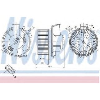 Мотор отопителя PEUGEOT 206/307 +A/C 98- фото