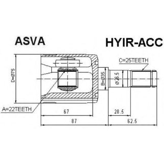 ШРУС внутренний ASVA HYIR-ACC фото
