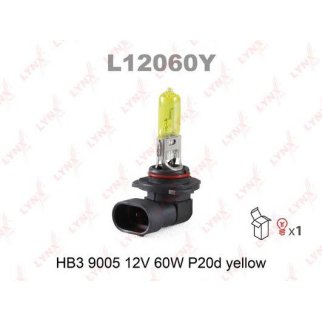 Лампа галогенная HB3 9005 12V 60W P20D YELLOW фото