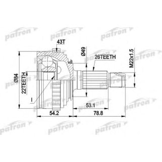 Шрус привода PATRON PCV1303 фото