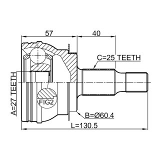ШРУС наружный 27x60.4x25 MERCEDES BENZ A-CLASS 03-12 1610-W245 фото 2