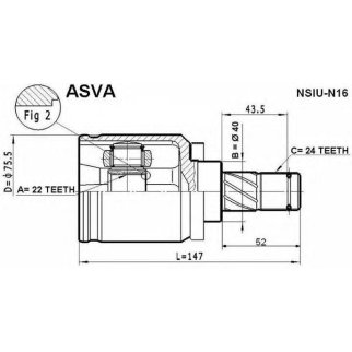 ШРУС внутренний ASVA NSIU-N16 фото