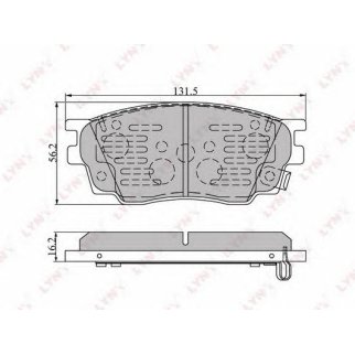 Колодки тормозные передние к-кт LYNXauto BD-5111 фото