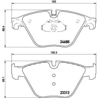 Колодки тормозные передние к-кт TEXTAR 2468801 фото