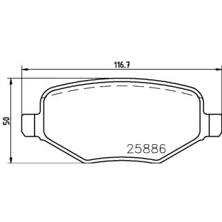 Колодки тормозные задние дисковые к-кт TRIALLI PF 4029 фото 2