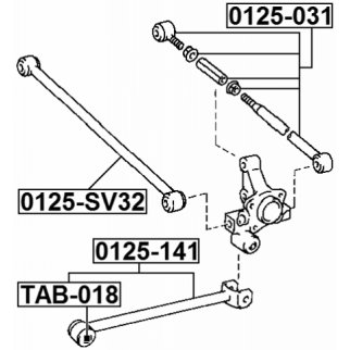 Тяга задняя поперечная TOYOTA CAMRY/VISTA 1990.07-1994.06 FEBEST 0125-SV32 фото 2