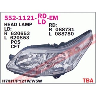 Фара левая DEPO 552-1121L-LD-EM фото