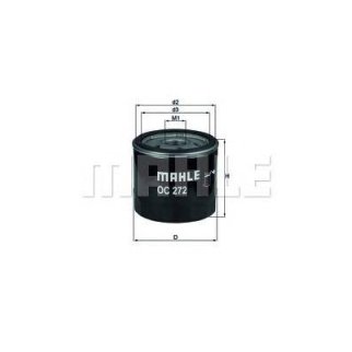 Фильтр масляный MAHLE _OC272 фото 2