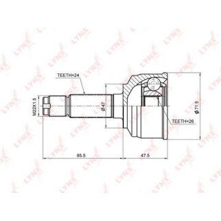 ШРУС наружный LYNXauto CO3681 фото
