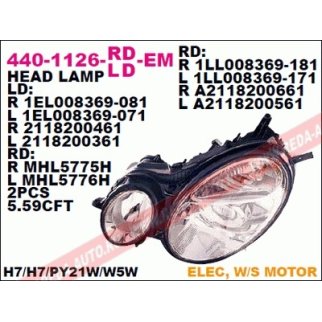 Фара передн прав с ЭК MB: W211 02- фото