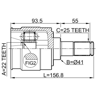1211-RIOMT_ШРУС внутренний к-кт! Hyundai Getz 1.3/1.6 02> фото 2