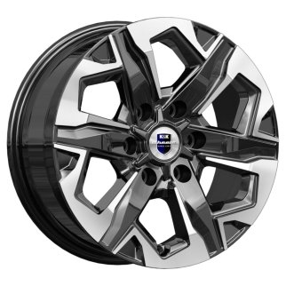 Диск колесный КиК Тейт (КС1050) 7,5R17 6*139,7 ET36 d100,1 Алмаз черный [82189] фото