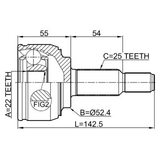 Шрус наружный 22x52.4x25 фото 2