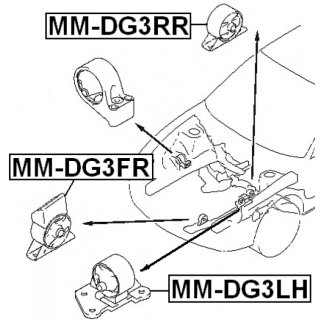 Опора двигателя задняя FEBEST MM-DG3RR фото 2