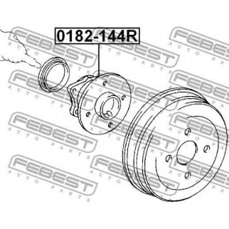0182144R_подшипник ступицы задней! прав.руль Toyota Corolla ZZE124/NZE124 4WD фото