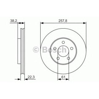 Диск тормозной передний вентилируемый BOSCH 0 986 479 R56 фото