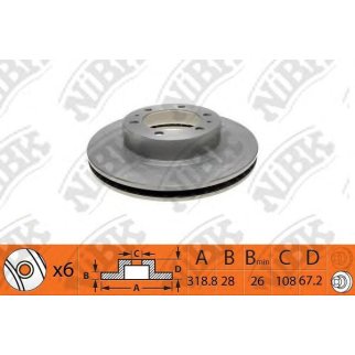 Диск тормозной NiBK RN1446 фото