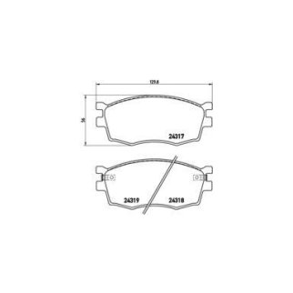 Колодки тормозные передние к-кт brembo P 30 026 фото