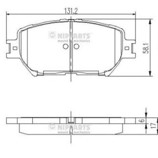 Колодки тормозные передние к-кт NIPPARTS J3602099 фото