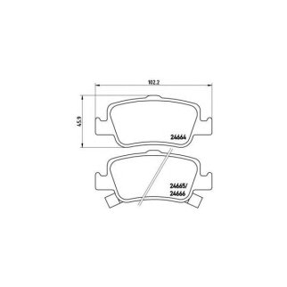 Колодки тормозные задние к-кт brembo P 83 080 фото