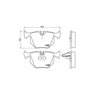 Колодки тормозные задние к-кт brembo P 06 044 фото
