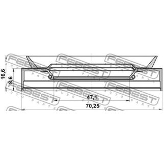 95TBS-49700917X_сальник ступицы! пер. 49x70x8.6/16.6 Suzuki GrandVitara/Vitara 97> фото