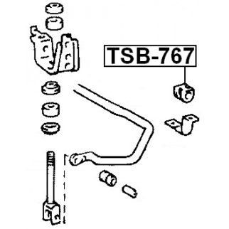 Втулка (сайлентблок) заднего стабилизатора FEBEST TSB-767 фото 2 Втулка (сайлентблок) заднего стабилизатора FEBEST TSB-767 фото 2