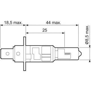 Лампа галогенная Н1 12V 55W P14.5s Blue Effect (эффект ксенона) фото
