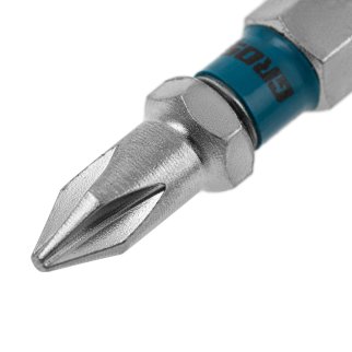 Набор бит PH1х50 сталь S2, 10шт GROSS фото 4