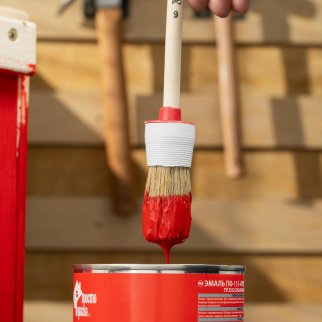 Кисть круглая № 6 (30 мм), натуральная щетина, деревянная ручка MATRIX фото 9