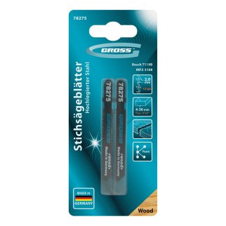 Полотна для электролобзика  по дереву, 2 шт.( 3108 - T119B ) GROSS фото 1