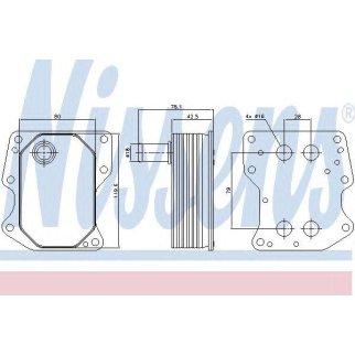 Радиатор масляный Nissens 90723 фото