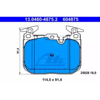 Колодки тормозные дисковые перед BMW 1 (F20, F21) 11-, BMW 2 (F23) 14- фото