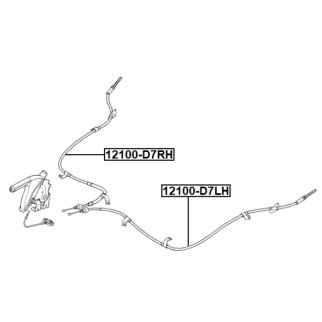 Трос ручного тормоза правый фото 2