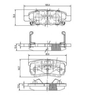 Колодки тормозные к-кт NIPPARTS N3615015 фото