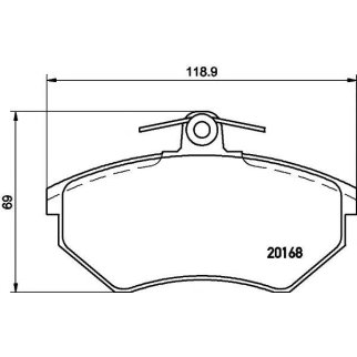 Колодки тормозные дисковые передн SEAT: CORDOBA 93-99, IBIZA II 93-99, TOLEDO I 91-99, VW: CORRADO 89-95, GOLF II 86-91, GOLF III 91-97, GOLF III Cabriolet 93-98, GOLF III фото