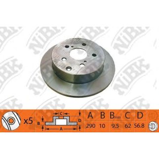 Диск тормозной задний NiBK RN1441 фото