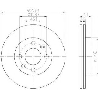 Диск тормозной PAGID 8DD 355 101-261 фото