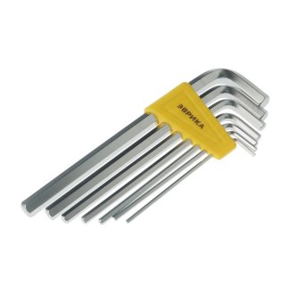 Набор ключей шестигранных Г-образных удлиненных 2.5-10мм 7пр. ЭВРИКА фото 1