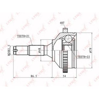 ШРУС наружный LYNXauto CO6114A фото