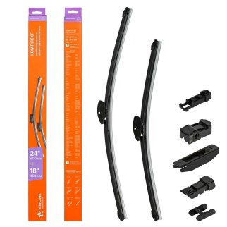 Щетки стеклоочистителя 600/450мм (24/18) бескаркасные для а/м LADA ВАЗ Vesta (15-19), Skoda Octavi фото