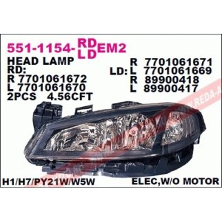 Фара правая DEPO 551-1154R-LDEM2 фото
