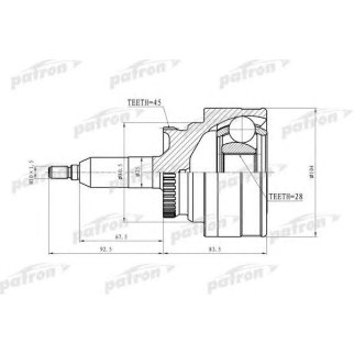 Шрус привода PATRON PCV8748 фото