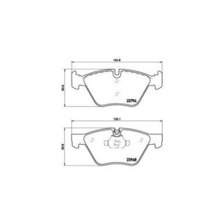 (Производитель: BREMBO) КОЛОДКИ ТОРМОЗНЫЕ ПЕРЕДНИЕ фото