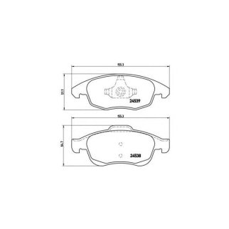 Колодки тормозные передние к-кт brembo P 61 083 фото
