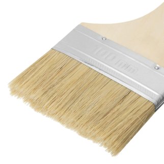 Кисть плоская Стандарт 4, 100 мм, натуральная щетина, деревянная ручка MATRIX 82545 фото 3
